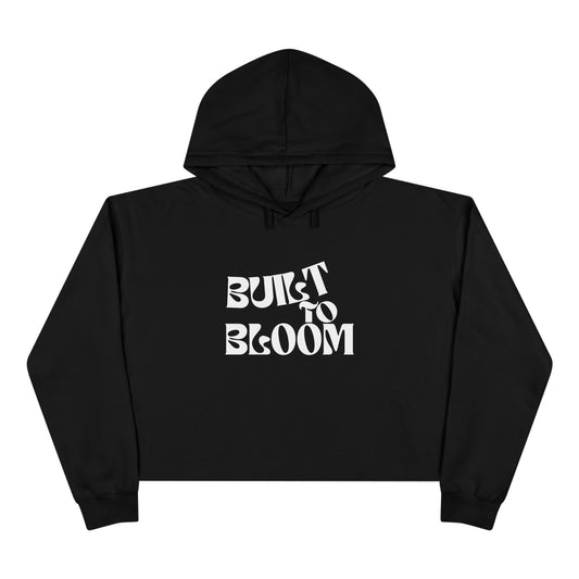 Crop Hoodie - Stylish White Sweatshirt for Trendsetters. Built to Bloom