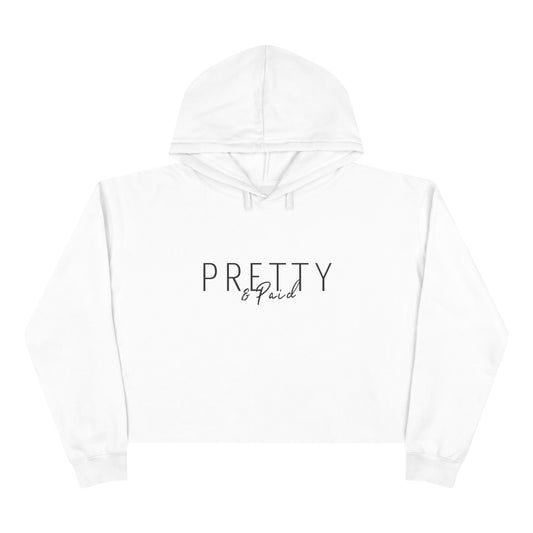 Crop Hoodie - Stylish White Sweatshirt for Trendsetters. Pretty & Paid